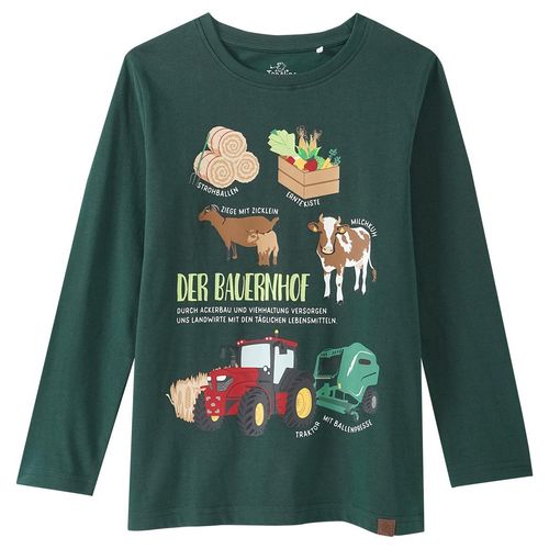 Kinder Langarmshirt mit Bauernhof-Print