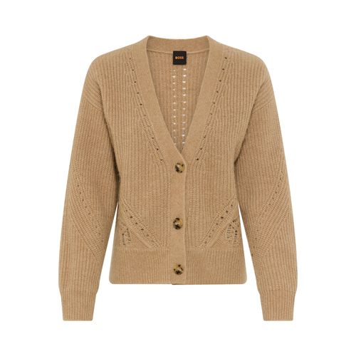 BOSS ORANGE Cardigan »Fortellini Premium Damenmode«, mit Ajourstrickmuster