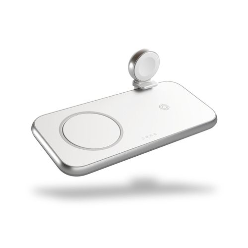 ZENS 4-in-1-Ladegerät für Magsafe 10 W + Platz für Magsafe + USB-A + Apple Watch