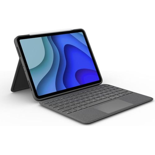 Logitech Folio Touch - Tastatur und Foliohülle - mit Trackpad - hinterleuchtet - Apple Smart connector - QWERTZ - Schweiz - Graphite - für Apple 11-inch iPad Pro (1. Generation, 2. Generation)