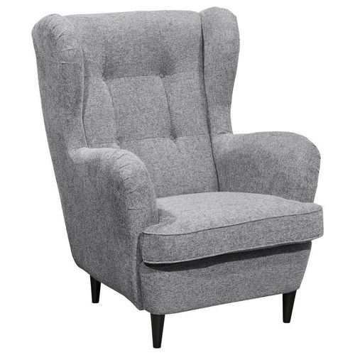 Carryhome Ohrensessel , Grau , Textil , Buche , massiv , 78x102x98 cm , Wohnzimmer, Sessel, Ohrensessel