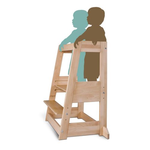 tiSsi Lernturm Felix , Buche , Holz , Buche , massiv , 54x91x45 cm , Babymöbel, Hochstühle & Zubehör, Lerntürme