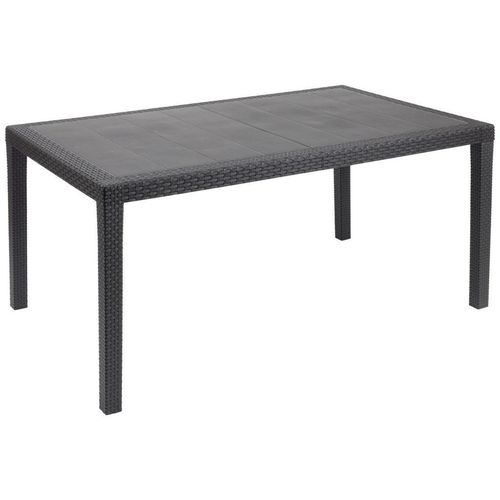 Gartentisch , Anthrazit , Kunststoff , rechteckig , eckig , 90x72x150 cm , gastro- und objekttauglich, wetterbeständig , Gartenmöbel, Gartentische,