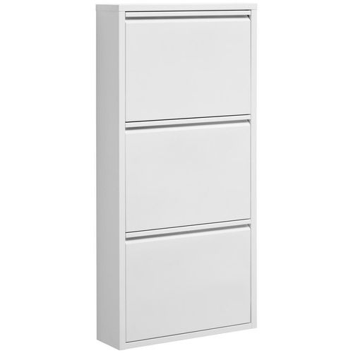 Carryhome Schuhkipper , Weiß , Metall , 50x103.5x15 cm , Typenauswahl , Garderobe, Schuhaufbewahrung, Schuhkipper