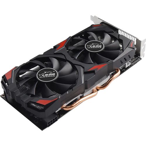 JINGSHA RX580 Gaming-Grafikkarte 8 GB/GDDR5/256-Bit-Speicher 1257/1340 MHz Kernfrequenz 2 Kühlventilatoren Design 3*DP+HDPorts