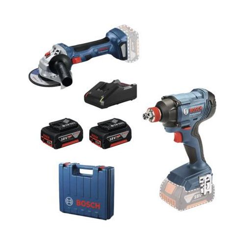 Akku-Combo Set Bosch Professional GDX 180-Li + GWS 180-Li, inkl. 2x Akku (4,0Ah) und Ladegerät