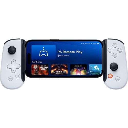 Backbone BB-51-P-WS Verkabeltes USB-C Gamepad für Playstation und Xbox Grau und Weiß