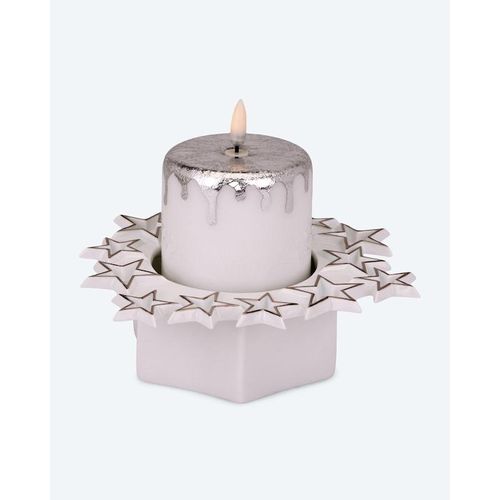 Porzellan LED Kerze Stern Deluxe