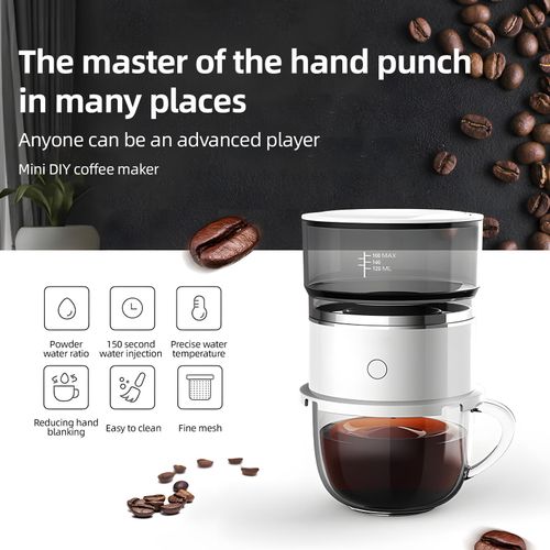 Pour Over Kaffee Dripper 6.76oz 1-3 Tasse wiederverwendbare Pour Over Kaffeemaschine Kaffee selbst brühen Dripper für Camping / Geschäftsreise / Haus und Büro