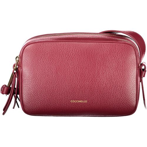 Lila Damenhandtasche mit verstellbarem Gurt und Doppelreißverschluss