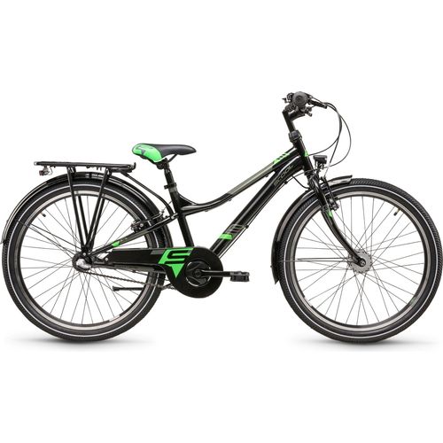 Kinderfahrrad-24-Zoll-Unisex-SCOOL-troX-N3-3-Gang-Black-Neon-Green-mit-Rücktrittbremse