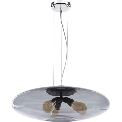 Pendelleuchte Rauchglas Ø 60 cm 3x E27 Hängelampe Küche Hängeleuchte Esstisch