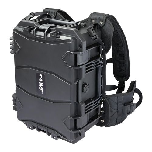 HMF 15401-02 Outdoor Kamerarucksack mit Rasterschaumstoff, Fotorucksack groß, 47,5 x 38 x 22,5 cm