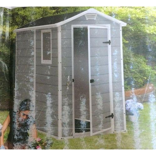 Keter Gerätehaus Manor 4x6 S, Grau, 3,8m³ Gartenhaus, Geräteschuppen