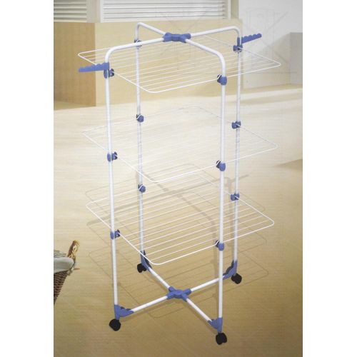 Gimi Turmwäscheständer Modular 3, weiß/blau, Wäscheständer