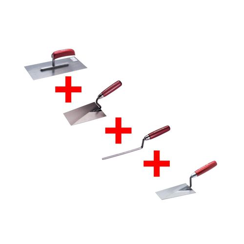 Jung Maurerkellenset 4-tlg. Maurerkelle, Putzkelle, Fugenkelle, Glättekelle