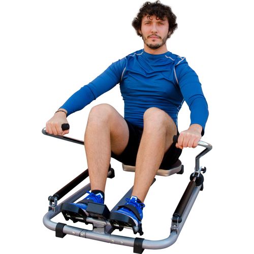 Bonplus BP | Hydraulisches Rudergerät | Multifunktionales Rudergerät | Zähler enthalten | Heimfitness | Einstellbarer Widerstand | rutschfeste Pedale