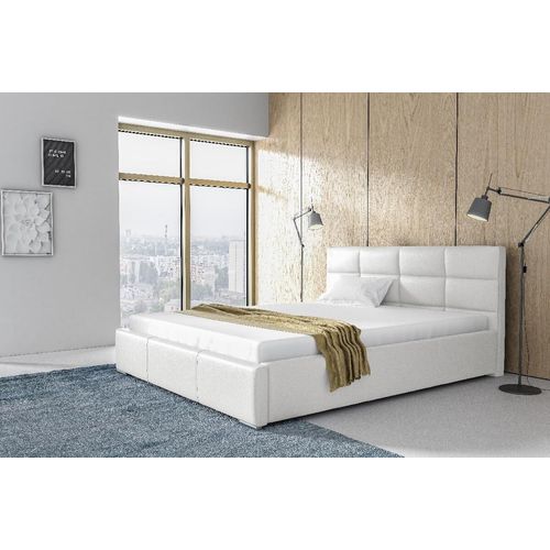 Elegante Doppelliege mit Aufbewahrung Garret weißes 140 x 200