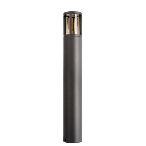 Deko Light Facado II Wegeleuchte 65cm rund dunkelgrau getönt IP65 E27 Modern