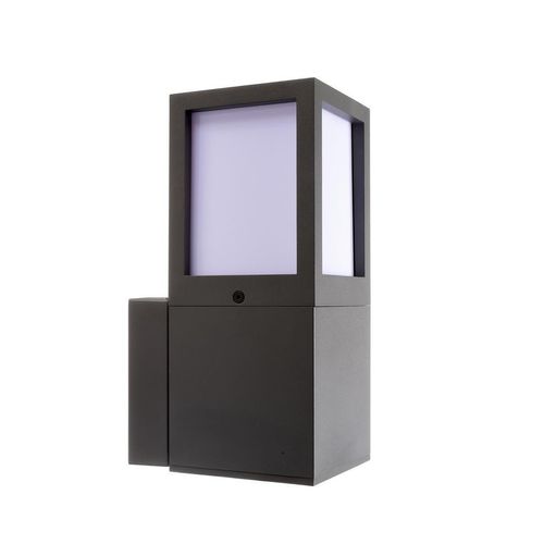 Deko Light Facado II Wandleuchte aussen eckig dunkelgrau opalweiß IP65 E27 Modern