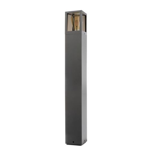 Deko Light Facado II Wegeleuchte 65cm eckig dunkelgrau getönt IP65 E27 Modern