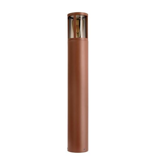 Deko Light Facado II Wegeleuchte 65cm rund rostfarben getönt IP65 E27 Modern