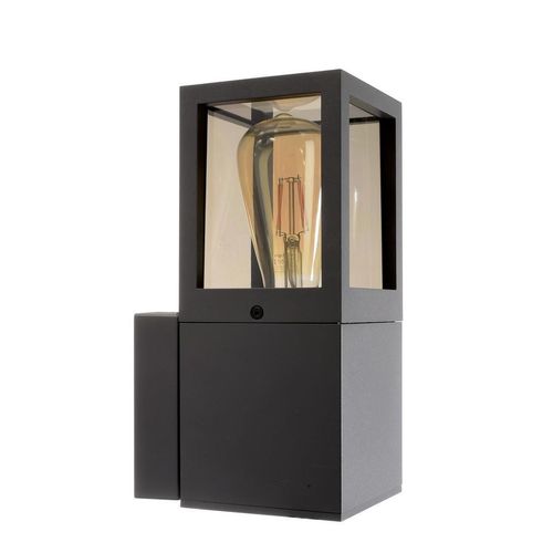 Deko Light Facado II Wandleuchte aussen eckig dunkelgrau getönt IP65 E27 Modern