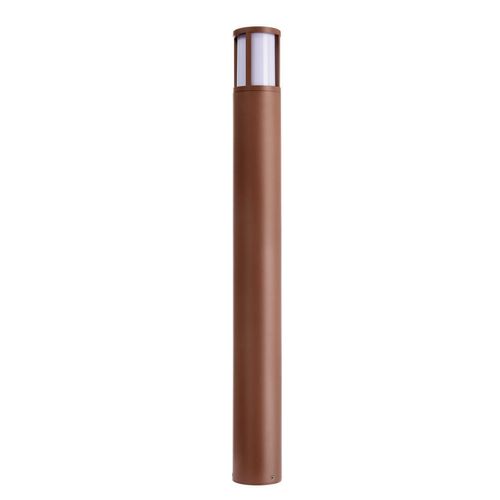 Deko Light Facado II Wegeleuchte 100cm rund rostfarben opalweiß IP65 E27 Modern