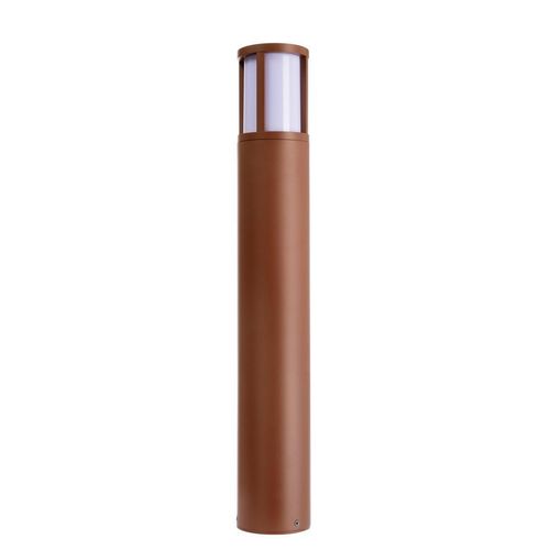 Deko Light Facado II Wegeleuchte 65cm rund rostfarben opalweiß IP65 E27 Modern