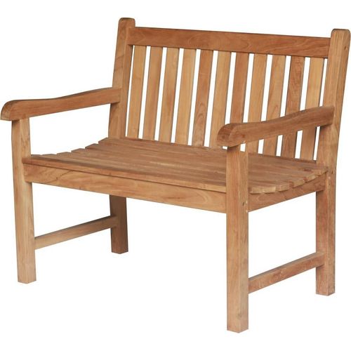Gartenbank Windsor Teakholz 100 cm breit, elegante Teak Gartenbank