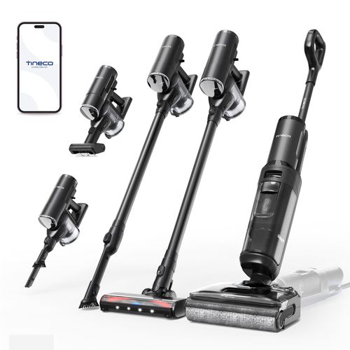 Tineco FLOOR ONE Switch S7 Stretch 5-in-1 Nass-Trockensauger & Akkusauger Set, FlashDry, Anti-Tangle, 50 Min. Laufzeit Multifunktionaler Bodenreiniger