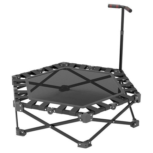 Trampoline, für Kinder und Erwachsene, Indoor Klappbar mit Verstellbarem Griff, Statische Belastungsgrenze 400kg, 105cm Diameter, 115cm Hoch