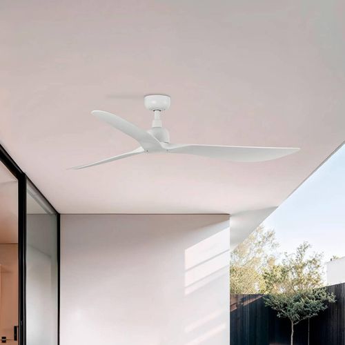 Deckenventilator Outwood, weiß, DC, leise, Ø 150 cm, IP44