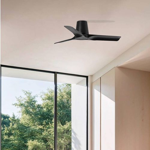 Deckenventilator Hey S, schwarz, DC-Motor, leise, Ø 90 cm