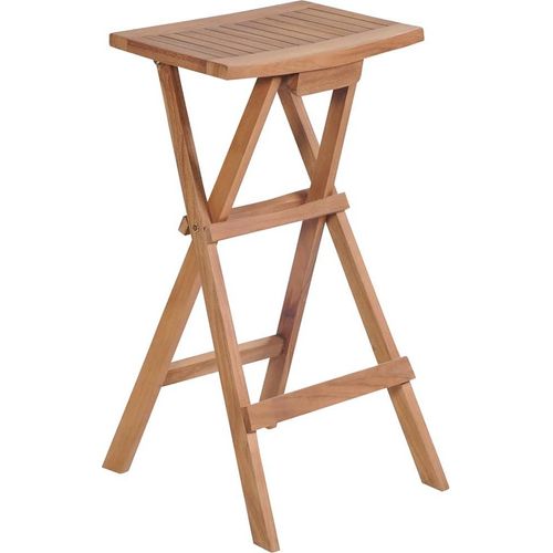vidaXL Klappbare Barhocker 2 Stk. Massivholz Teak