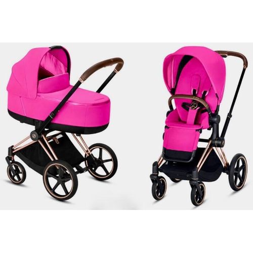 Kinderwagen 2 in 1 SET Cybex Priam 3 Rosegold Fancy Pink