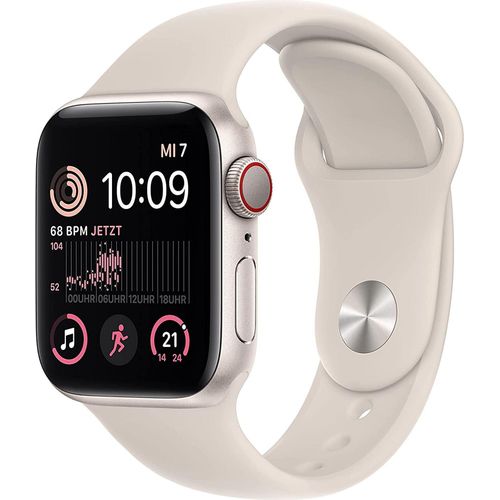 APPLE Watch SE GPS + Mobilfunk 40mm Starlight Aluminium Gehäuse mit Starlight Sport Band