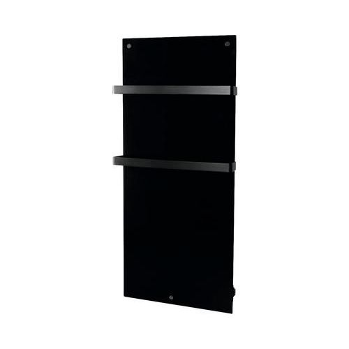 Infrarotheizung EUROM Sani 800 55 x 115 cm schwarz 800 W mit Wi-Fi und 2 Handtuchhalter