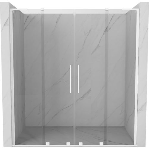 Mexen Velar L Duo Schiebetüren 170 cm, transparent, weiß - 871-170-003-02-20