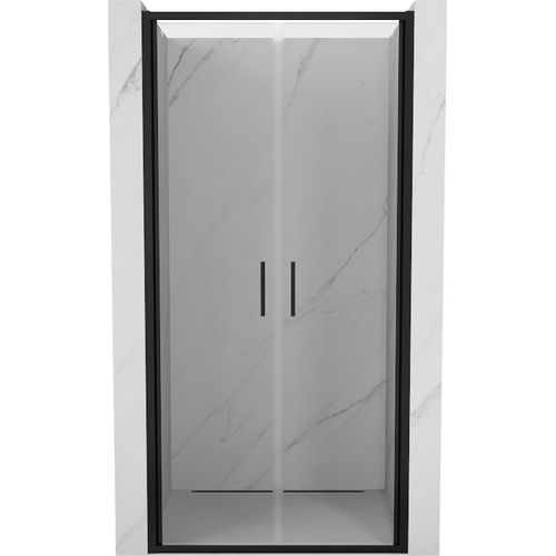 Mexen Exo Doppelschwingend Duschtüren 70 cm, transparent, schwarz - 814-070-000-70-00