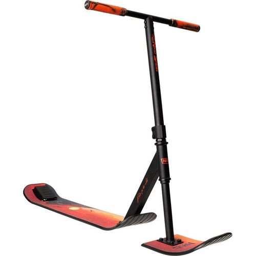 NKD Snow Stunt Scooter Rot/Schwarz – 82 cm Hochleistungs-Schneescooter für Tricks & Rutschspaß