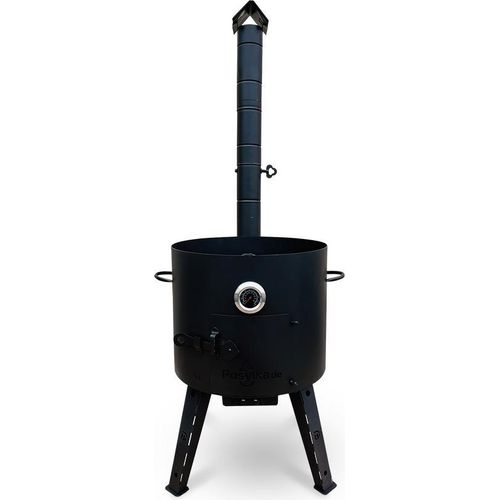 Feuerofen - KazanoFF mit Thermometer und abnehmbarem Ofenrohr, für Kasan 16 Liter, Ø 44 cm
