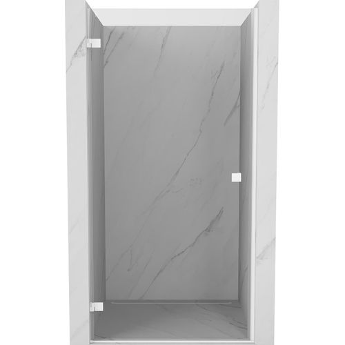 Mexen Lunar-B Duschtür links angeschlagen 80 cm, transparent, weiß - 832-080-000-20-00-L