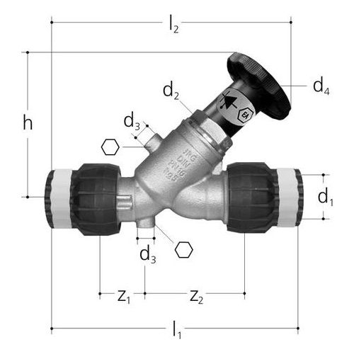 Sanipex KRV absperrbar, LegioStop mit MT-Übergang, ohne Entleerventil, d 16 mm 5161.016
