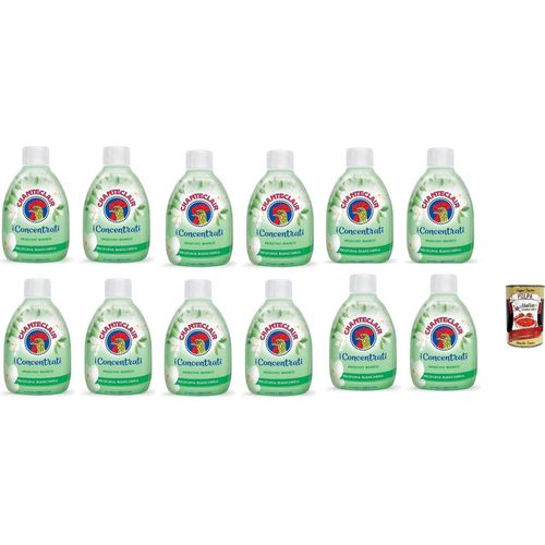 Chanteclair I Konzentrate Wäscheparfüm Weißer Moschus, intensiver und anhaltender Duft auf dem Haar, 12x 220 ml + Italian Gourmet polpa 400g