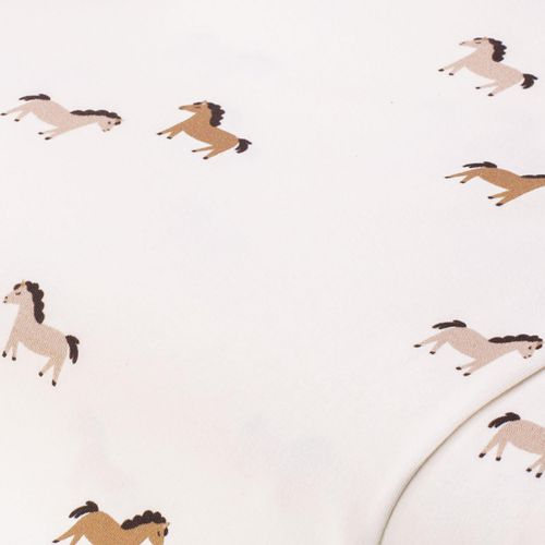 Baumwoll-Jersey „Pferde“ mit Elasthan, natur-color Image