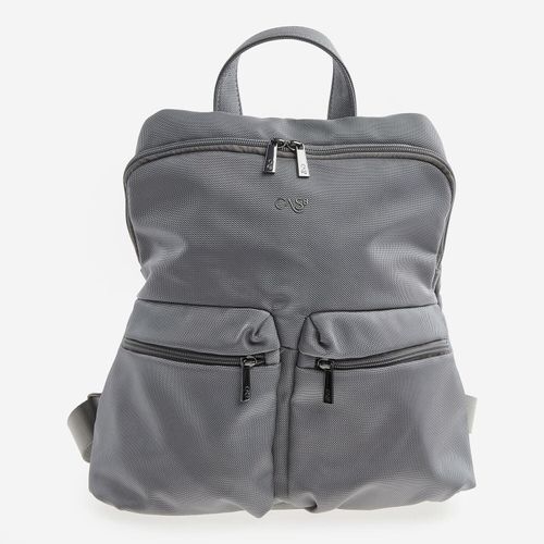 Grauer gewebter Rucksack
