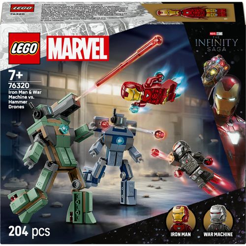 LEGO Konstruktionsspielzeug Marvel Super Heroes Iron Man & War Machine vs. Hammer-Drohnen