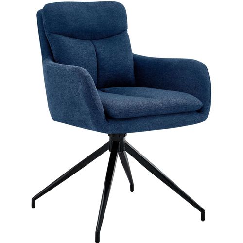CLP Esszimmerstuhl Somers Stoff - Farbe: blau