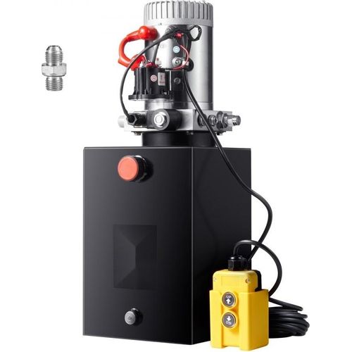 Hydraulikpumpe 12V 1600W, Einfachwirkendes Hydraulikaggregat - 3 Gal Tank Handpumpe für Aufzüge, Gabelstapler usw.